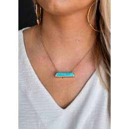 Turquoise Bar Necklace