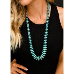 Faux Navajo Pearl Disc Necklace