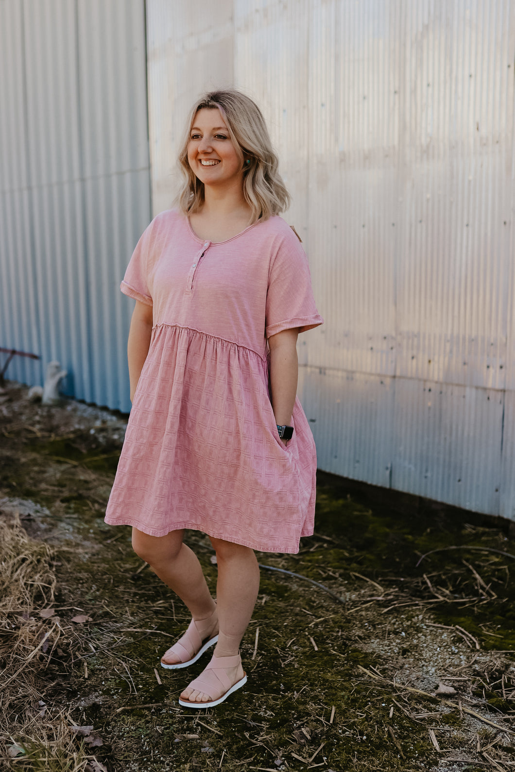 Rose Mineral Washed Dress