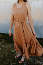 Load image into Gallery viewer, Cappuccino Ruffle Maxi Dress
