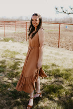 Load image into Gallery viewer, Cappuccino Ruffle Maxi Dress
