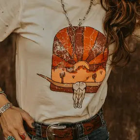 Longhorn Sunset Tee